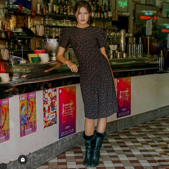 Charles Jourdan Winter Boots Fur Trim Black 6.5 - Picture 3 of 5